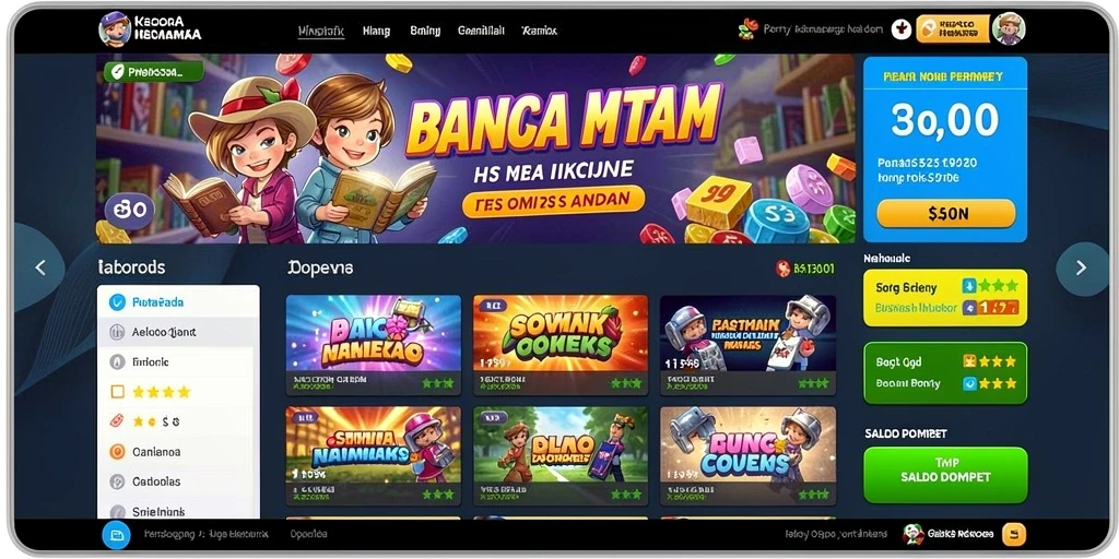 Screenshot JURAGAN404 memperlihatkan fitur multiplayer dengan beberapa pemain bersaing.