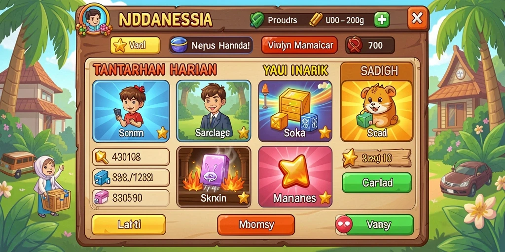 Tangkapan layar menampilkan berbagai tema slot yang tersedia.