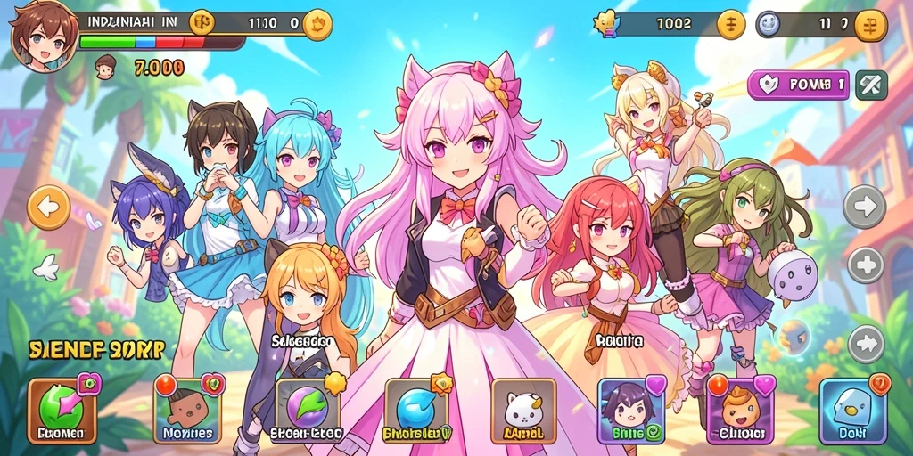 Screenshot menampilkan karakter-karakter unik dalam RAJACLUB.