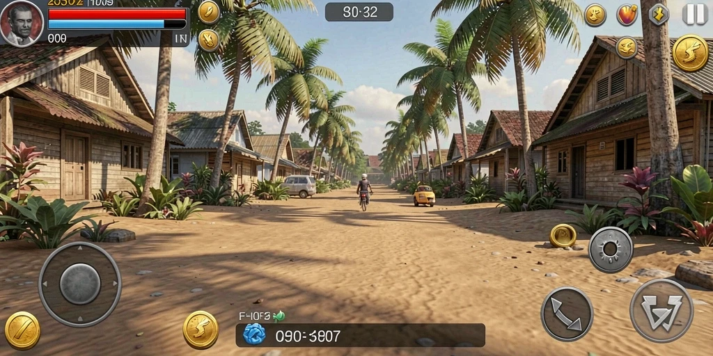 Screenshot menggambarkan dunia fantastis dalam game.